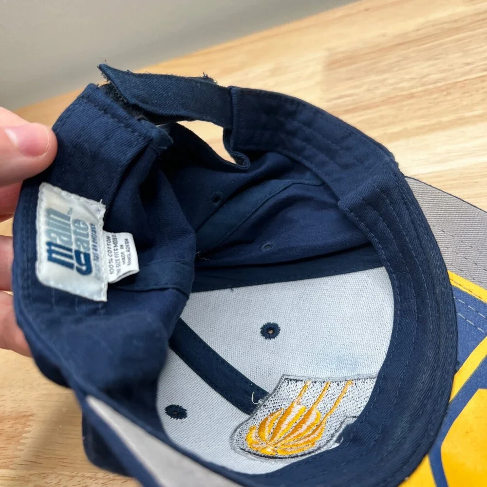 Indiana Pacers Strapback Hat Mens‎ Blue Baseball Cap Embroidered Logo NBA